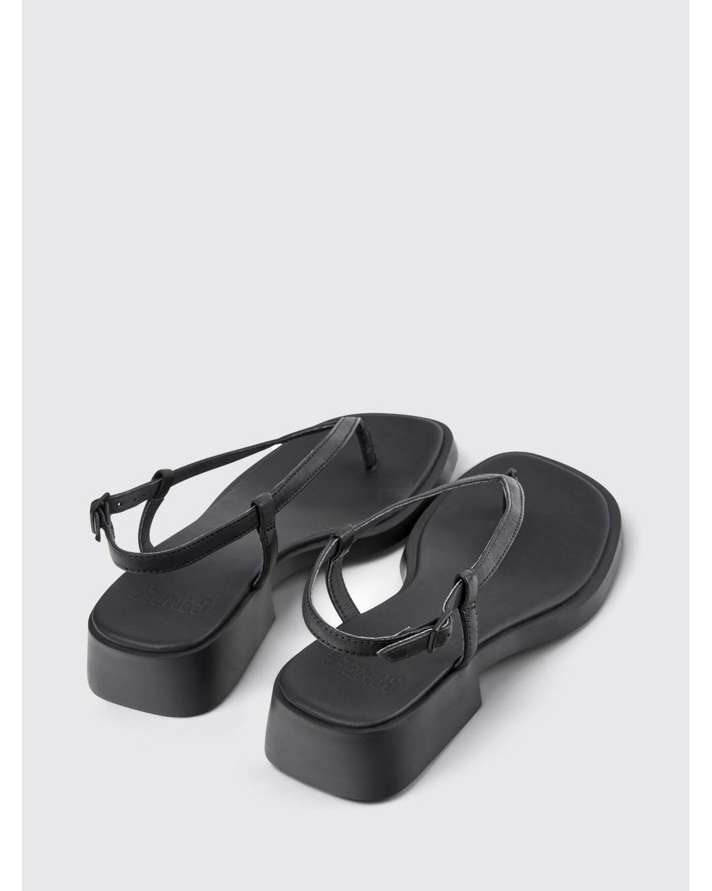 Camper Black Dana Leather Sandal