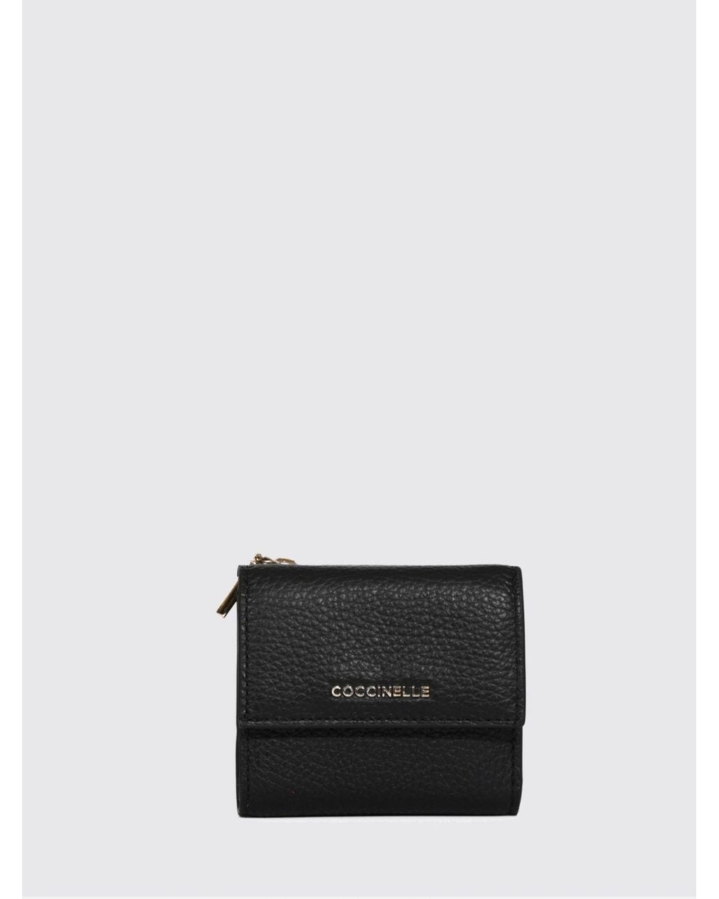 Coccinelle White Metallic Soft Tri-Fold Wallet