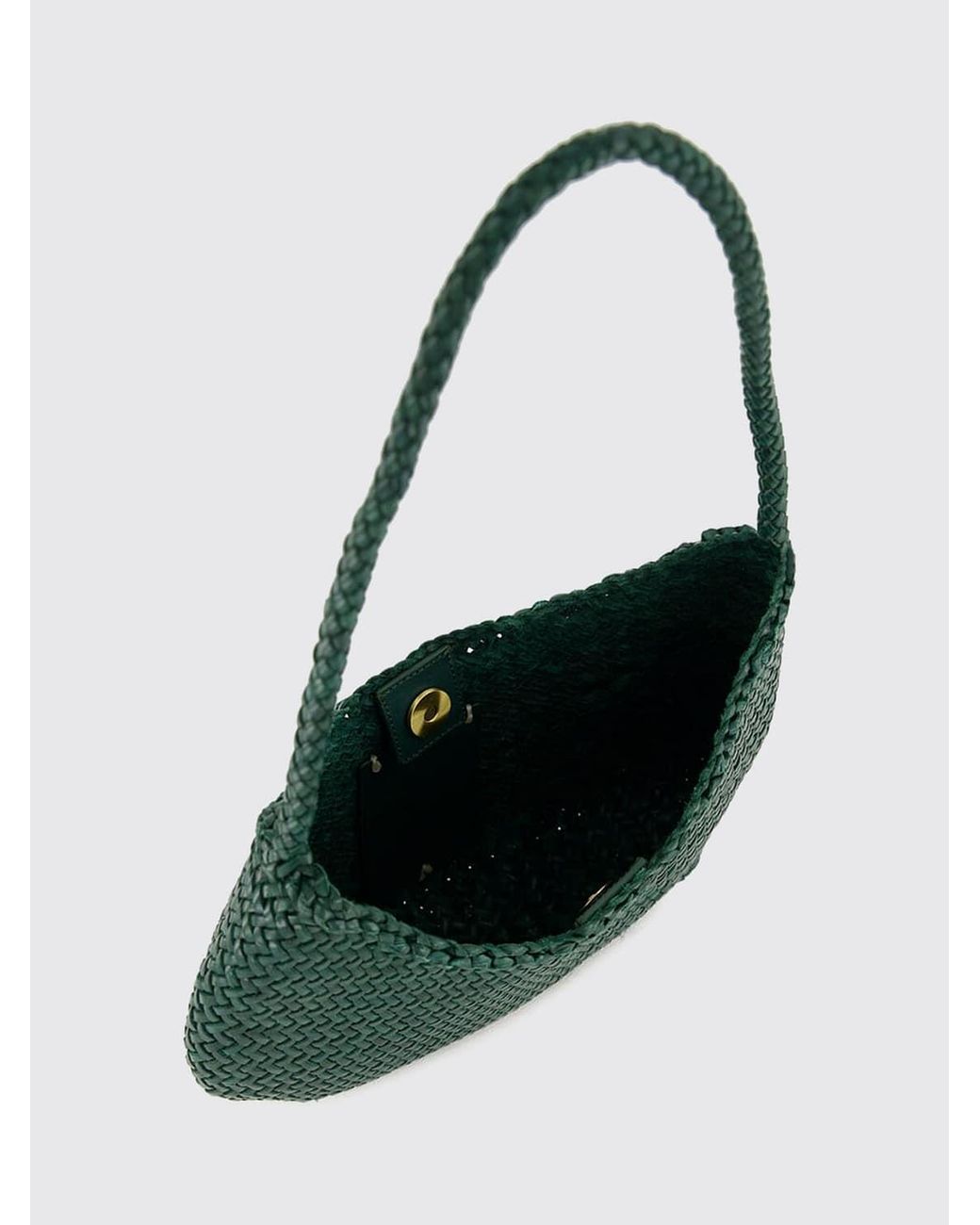 Bolso De Hombro Nova Luna De Piel De Búfalo Trenzada Dragon Diffusion de color Green