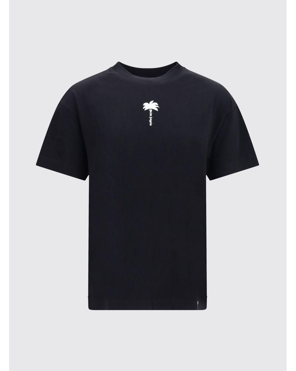 Palm Angels Black Crewneck T-Shirt for men