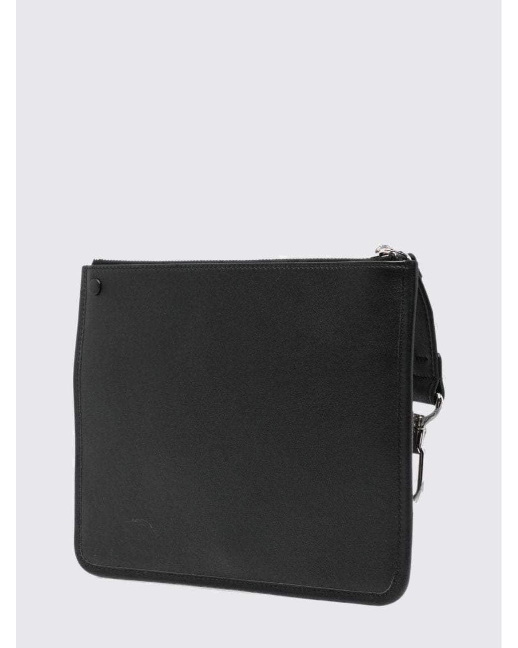 Givenchy Black Cargo Studded Calf Leather Flat Document Holder for men