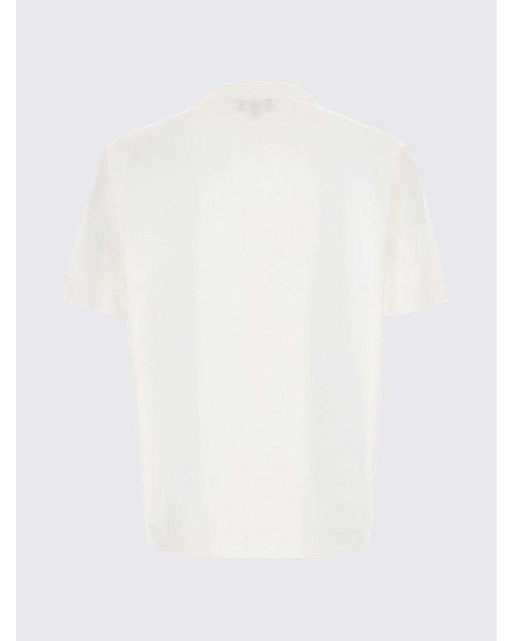 Emporio Armani White Basic Short-Sleeved Crewneck T-Shirt for men