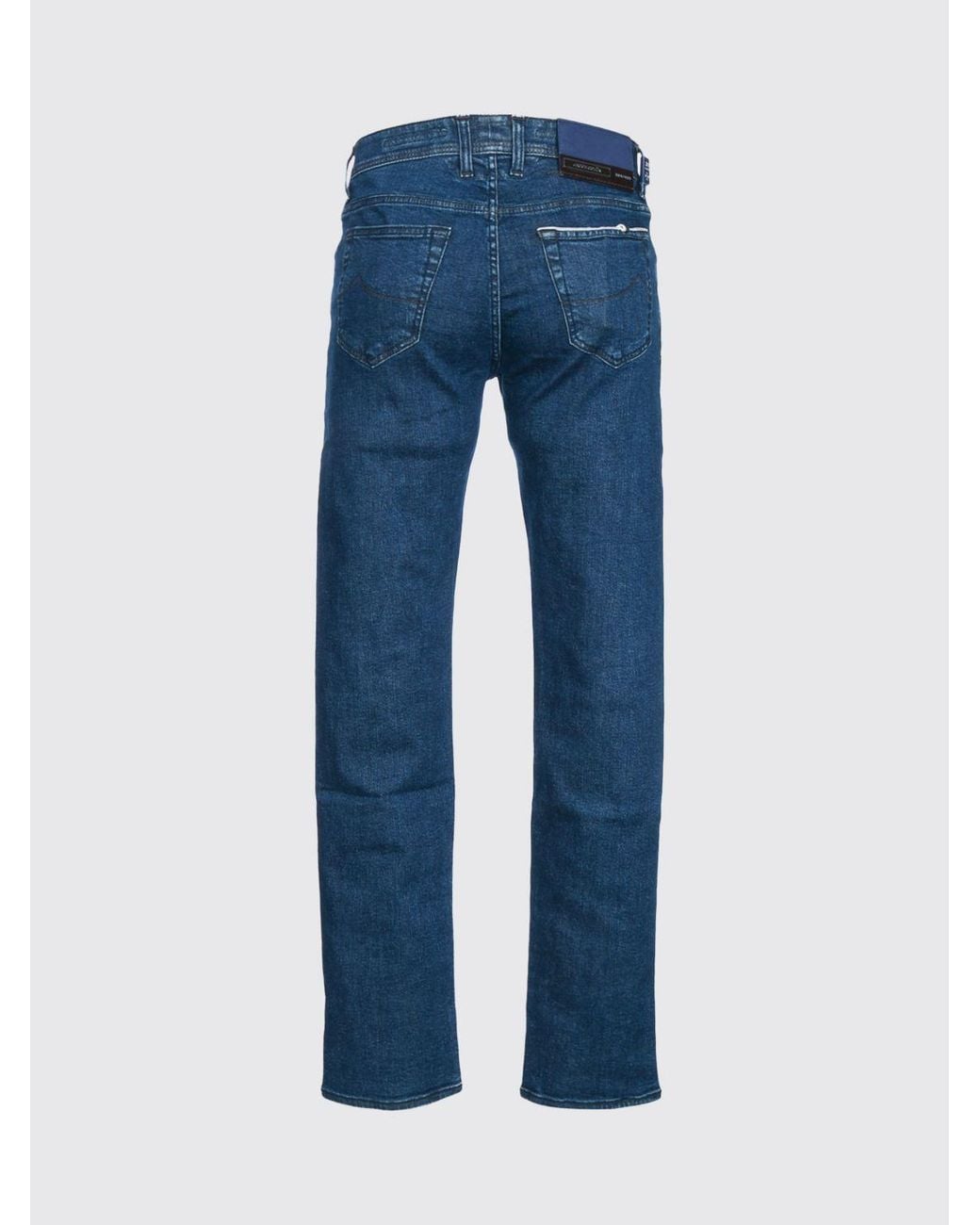 Jacob Cohen Blue Slim Fit Mid-Rise Five-Pocket Cotton Denim Jeans for men