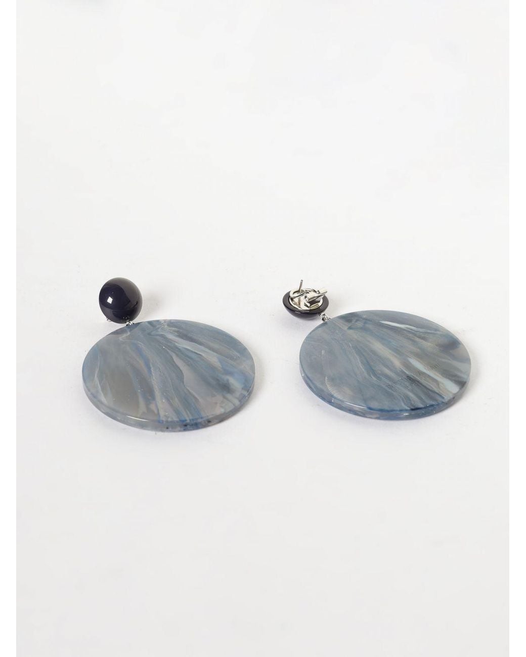 Emporio Armani Blue Marbled Resin Earrings