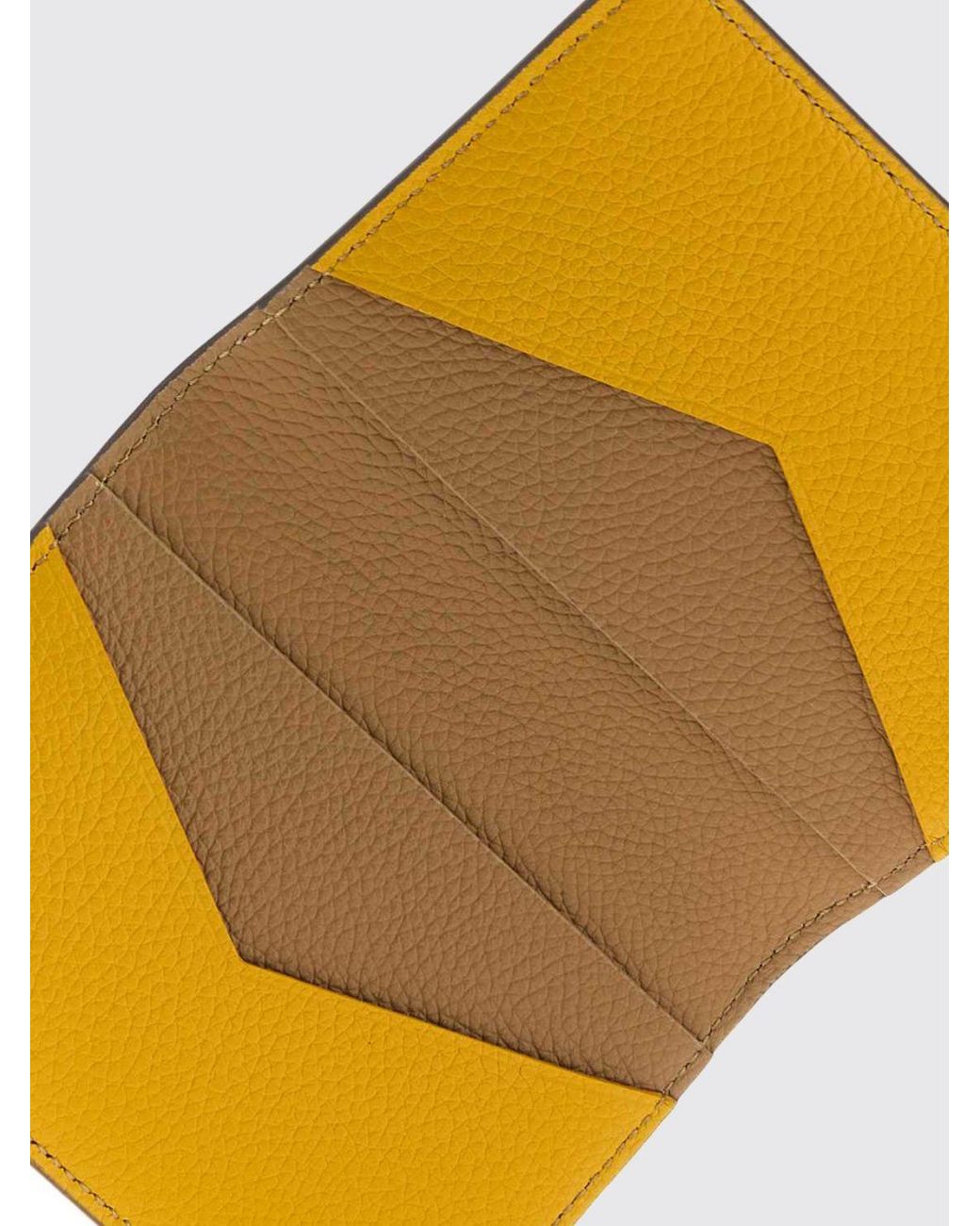 Fendi Yellow Lui Bifold Card Holder for men