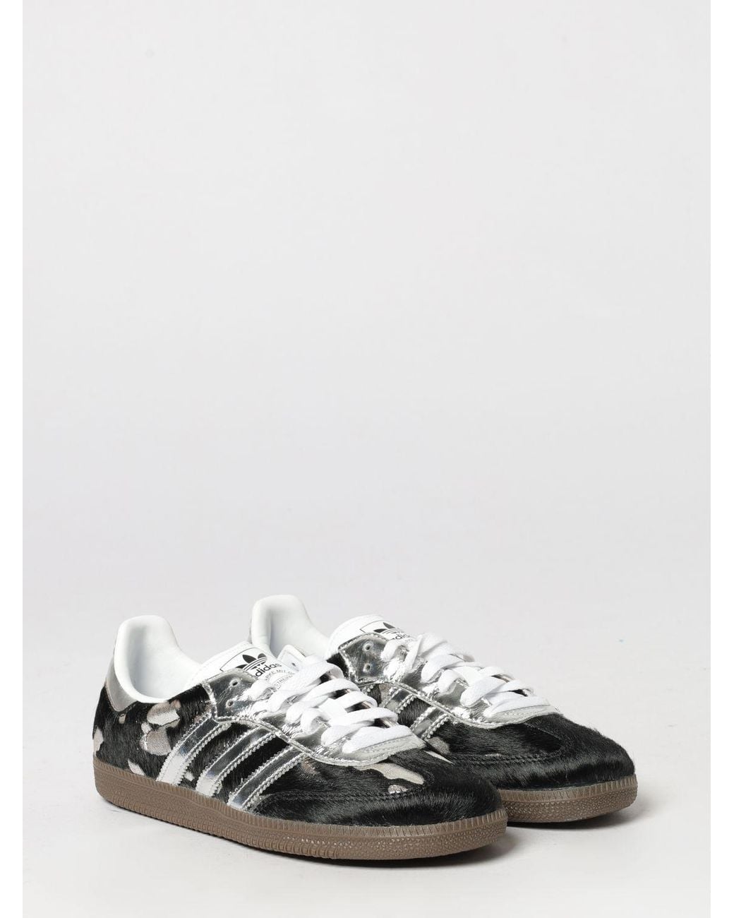 Adidas Originals White Samba Og Leather Sneakers With Animal Print And 3-Stripes for men