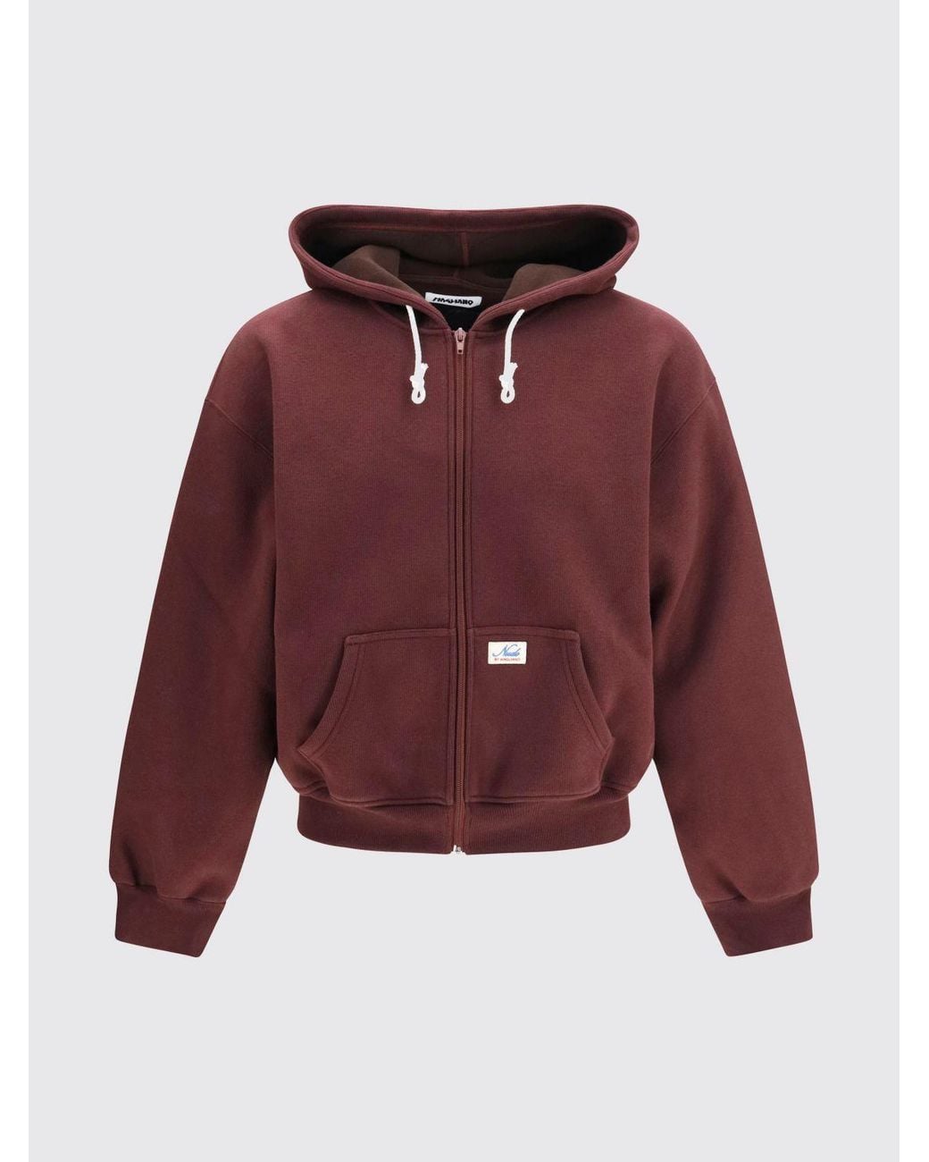 Magliano Red Relaxed Fit Stretch-Cotton Zip-Up Hoodie for men