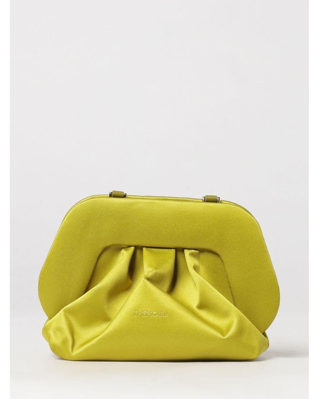 THEMOIRÈ Yellow ThemoirÈ Bios Draped Satin Mini Bag With Shoulder Strap