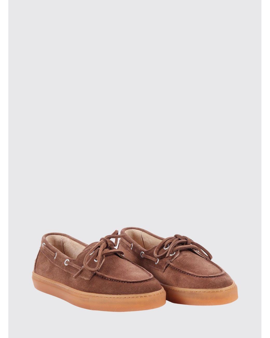COPENHAGEN Brown Paia Suede Boat Loafers