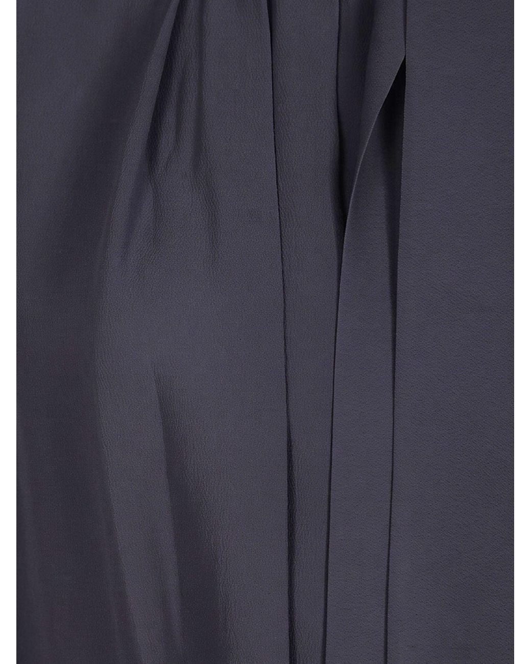 N°21 Blue Elegant Silk-Blend Blouse With Pussy-Bow Collar And Long Sleeves