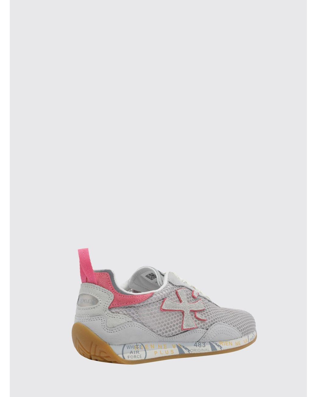Premiata White Mesh And Leather Runsead Sneakers