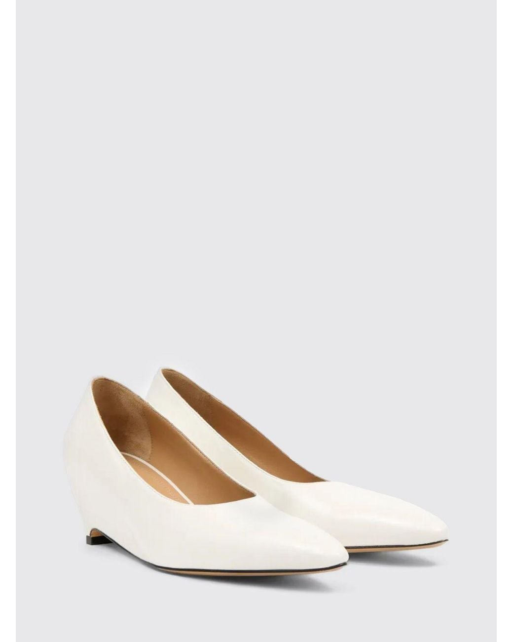 Maison Margiela Natural Leather Wedge Pumps