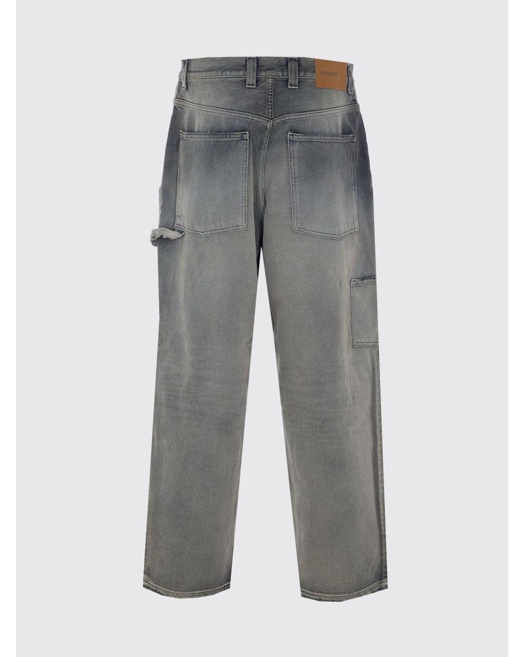 Haikure Gray Wide-Leg Jeans for men