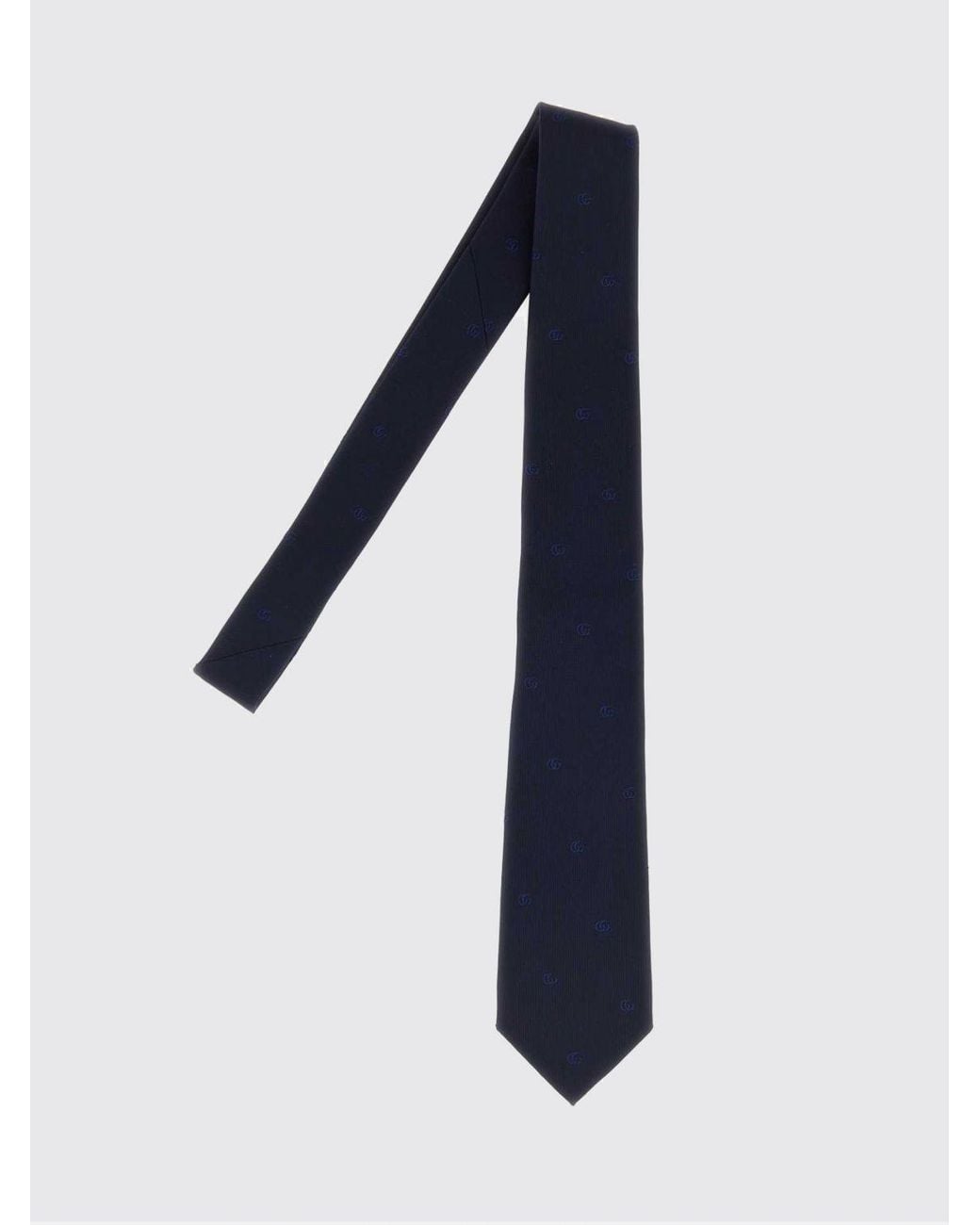 Gucci Blue Gg Monogram Silk Tie for men