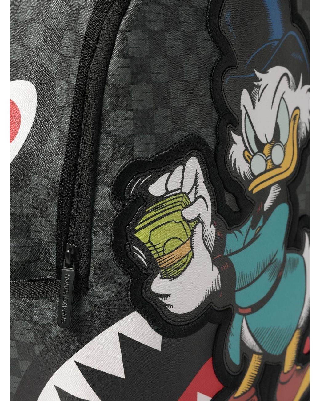 Zaino Disney Scrooge Money Con Stampa A Scacchi di Sprayground in Gray da Uomo