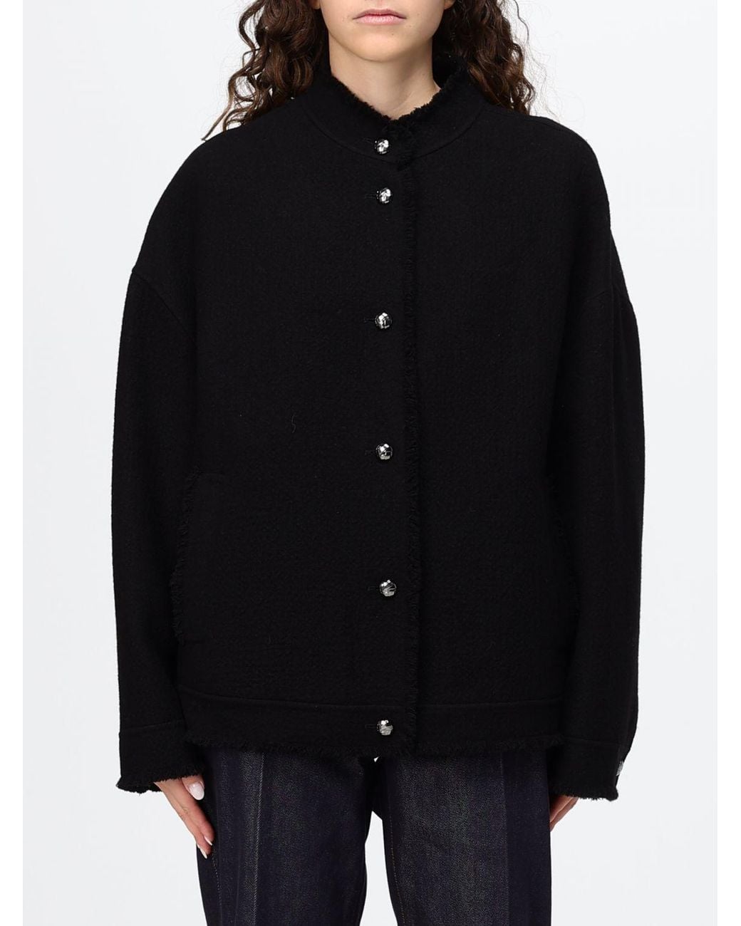 Max Mara Black Single-Breasted Short Coat