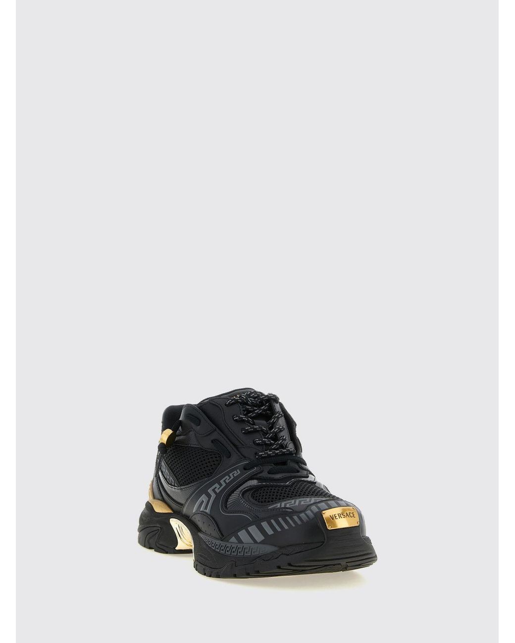 Versace Sneakers Aus Netz Und Leder in Black für Herren