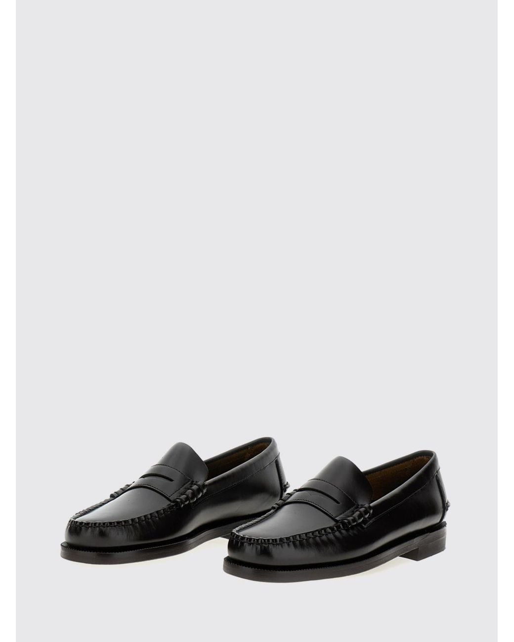 Sebago White Classic Dan Brushed Leather Loafers for men