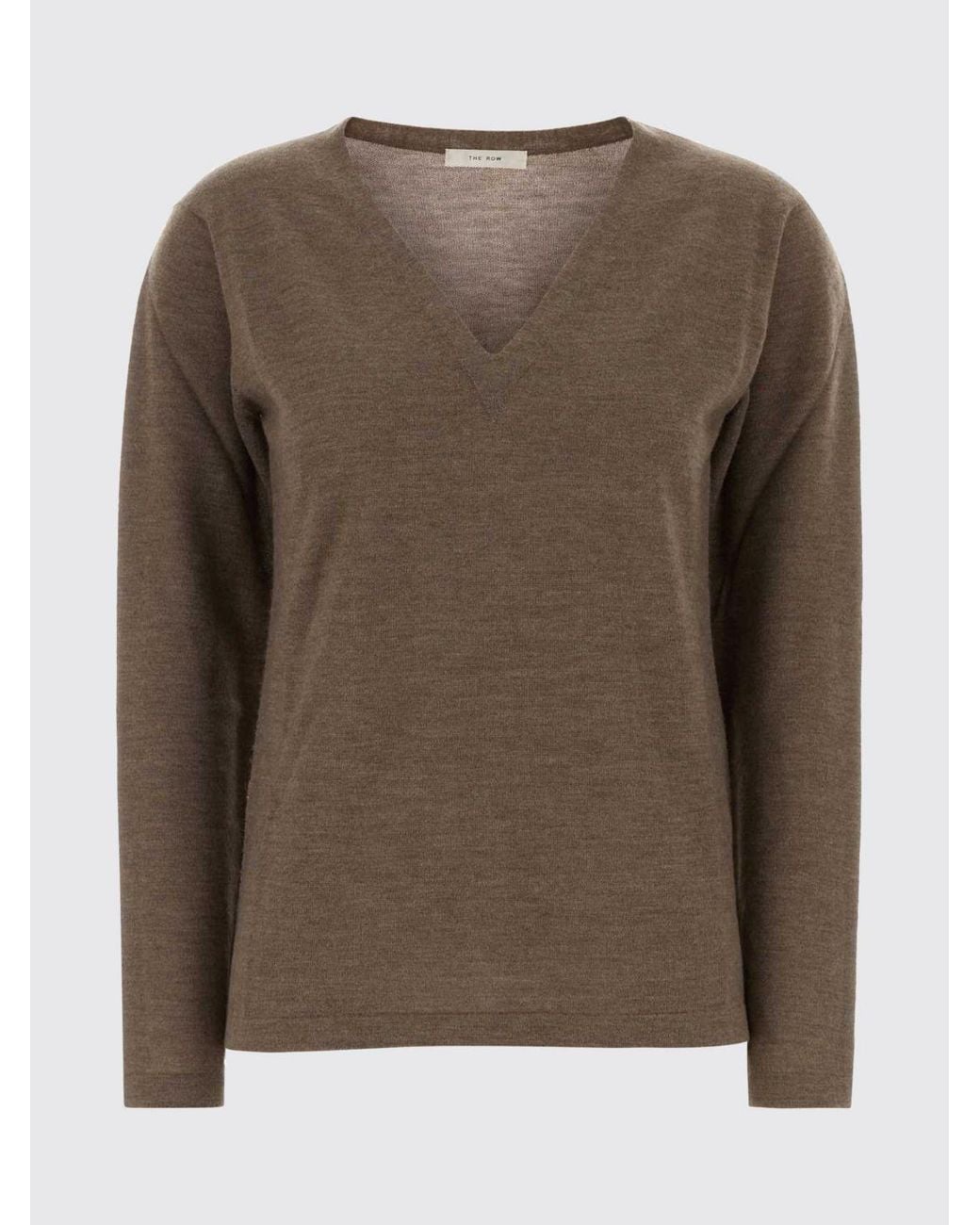 The Row Brown V-Neck Jumper
