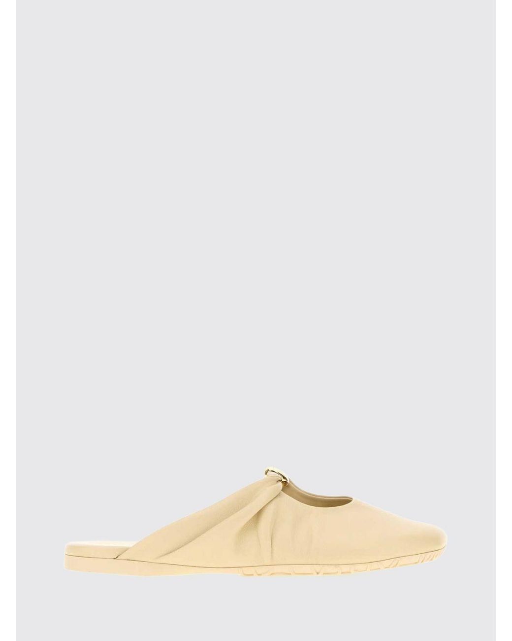 Loewe Natural Pebble Draped Nappa Leather Mules