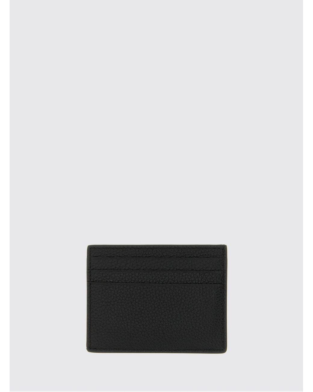 Tom Ford White Grained Calf Leather Flat Card Holder With Seven Slots for men
