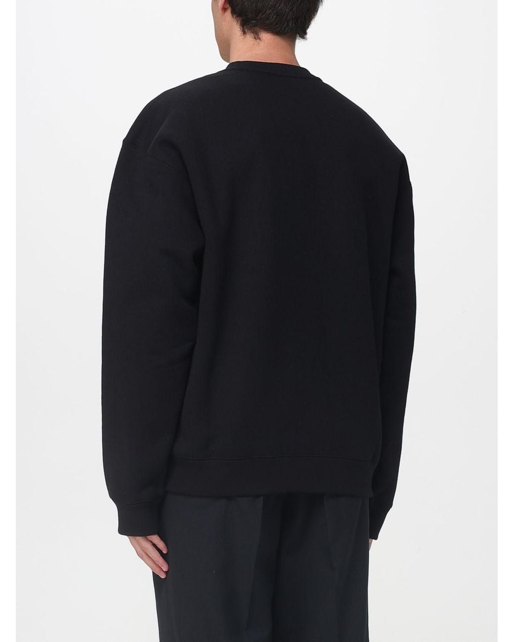 Valentino Blue Cotton Crewneck Sweatshirt With Logo for men