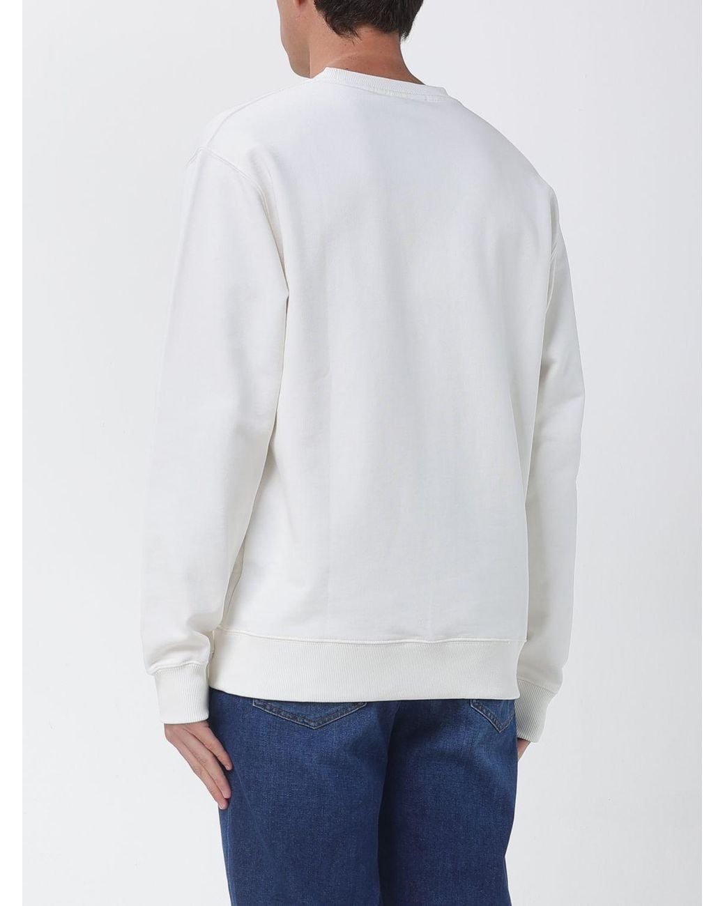 Drole de Monsieur Gray Cotton Sweatshirt With Embroidered Logo for men