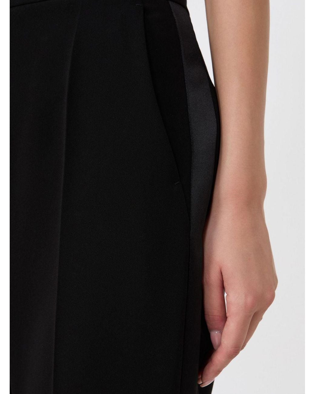 Max Mara Black Crêpe High-Waisted Skinny Trousers