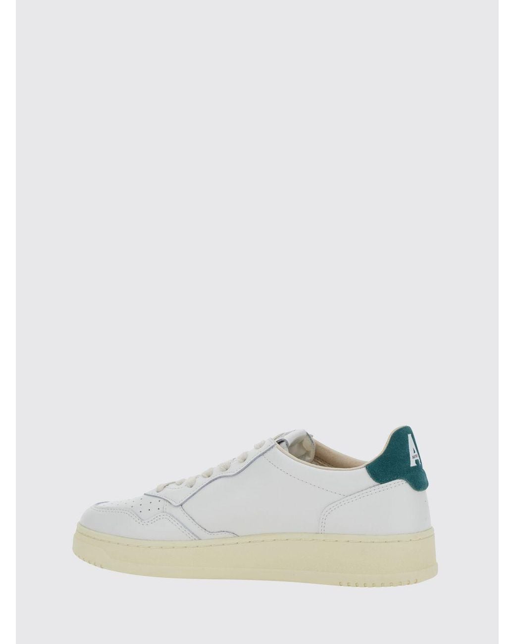 Autry White Leather Low-Top Sneaker With Contrast Heel And Logo Detail for men