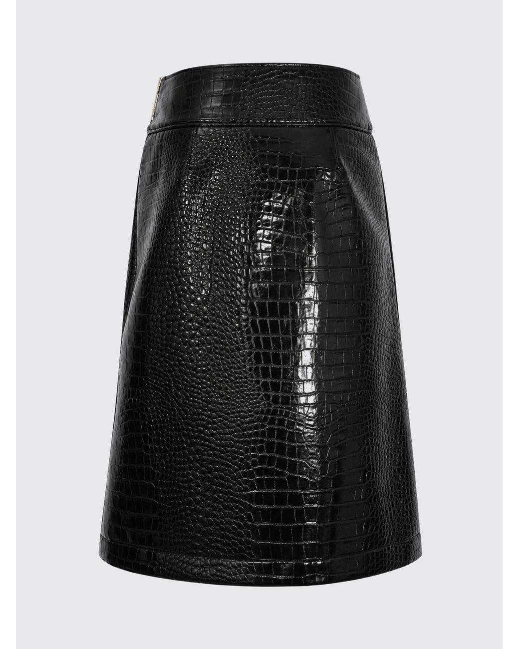 Sportmax Black High-Waisted A-Line Midi Skirt