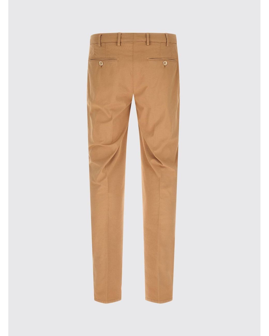 Brunello Cucinelli Natural Cotton Chino Trousers for men