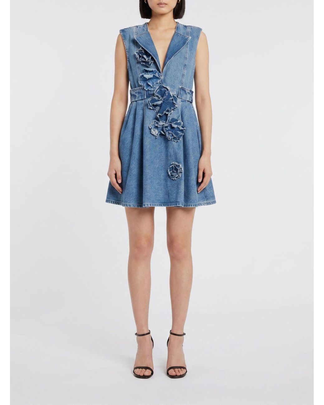 Ganni Blue A-Line Mini Dress