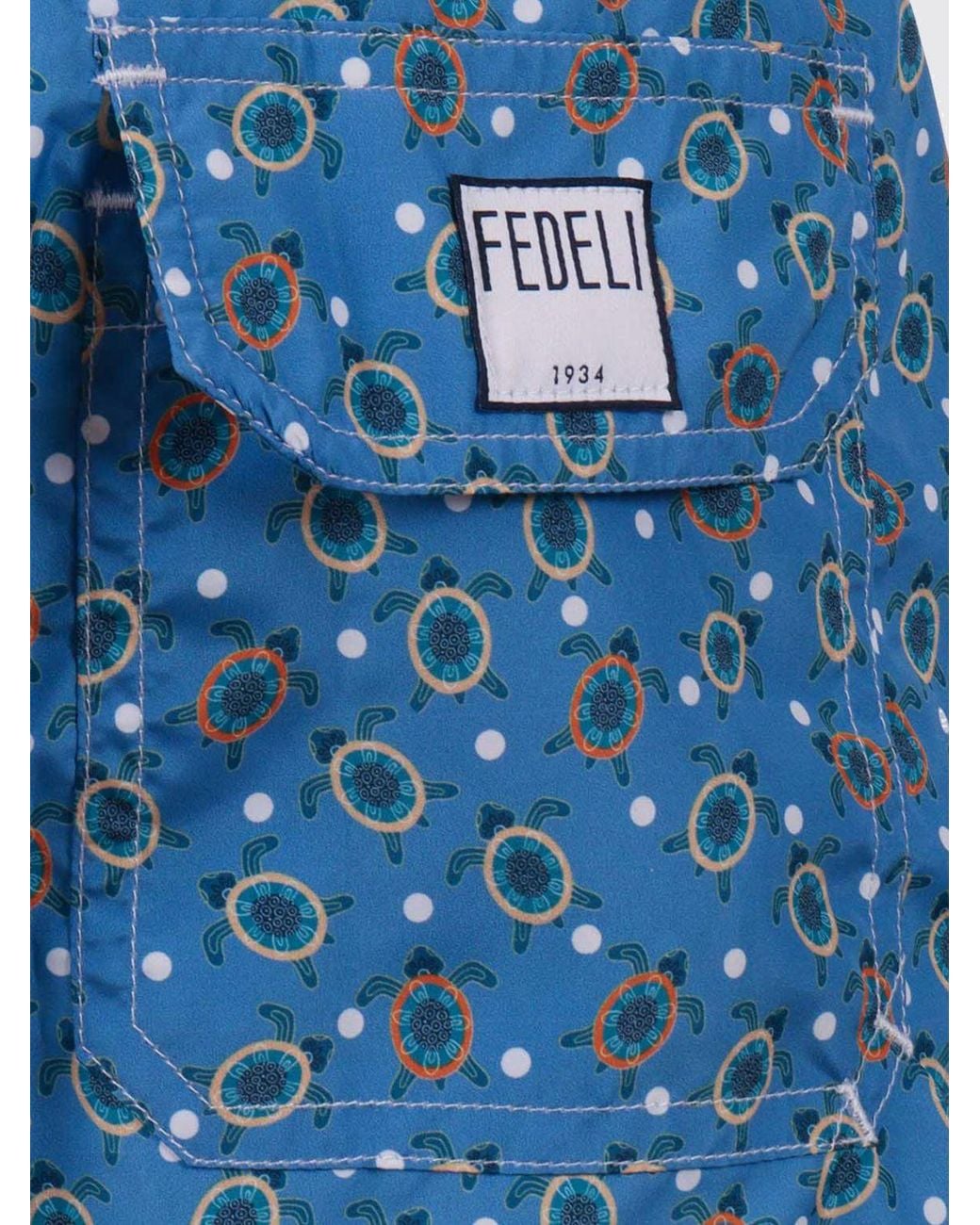 Fedeli Blue Swimsuit for men
