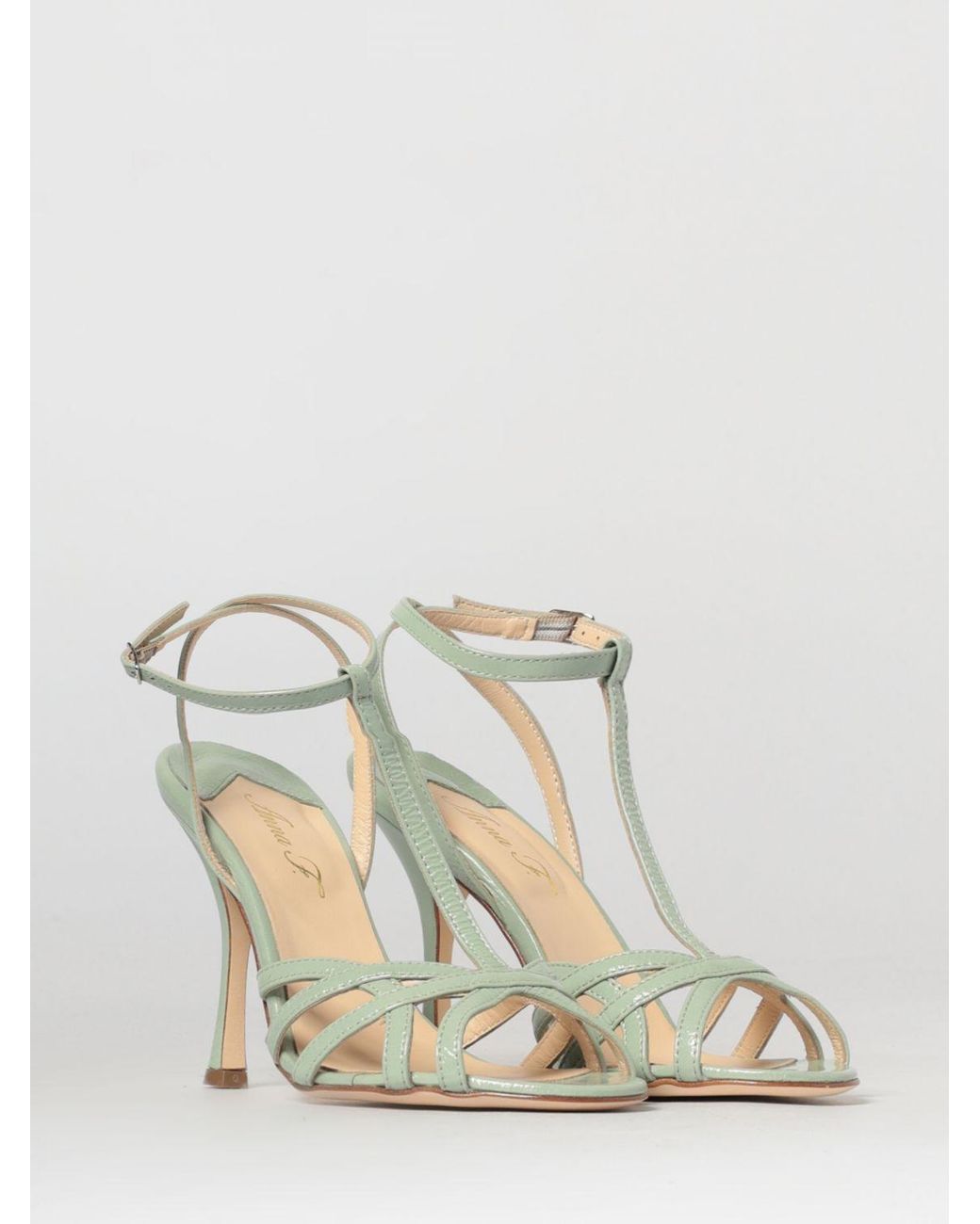 Anna F. White Patent Leather Sandal