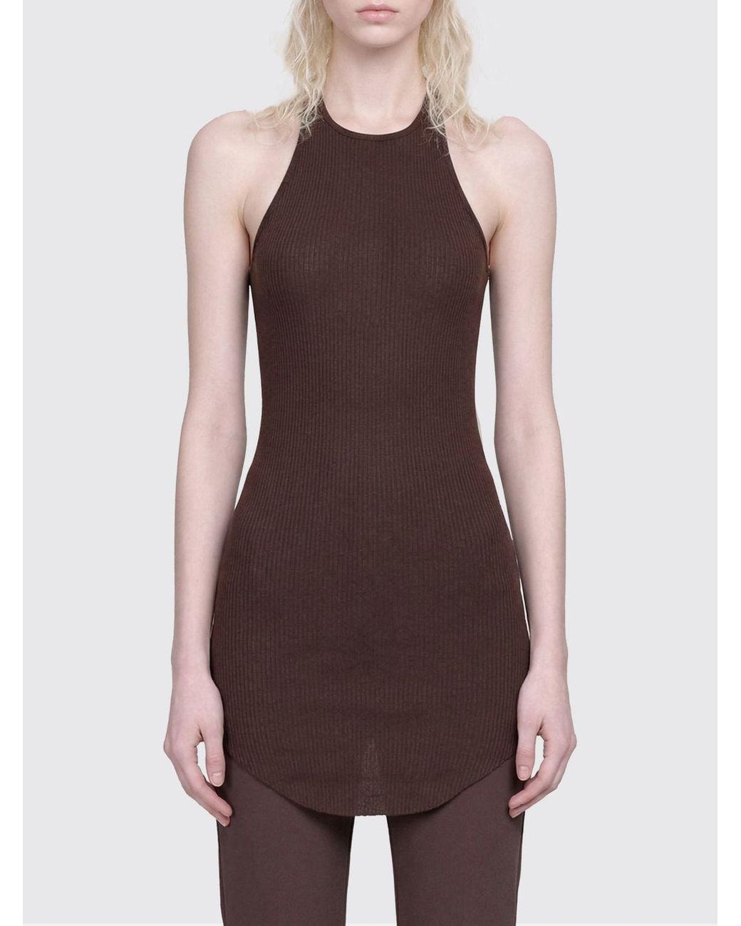 Rick Owens Purple Cotton Basic Top