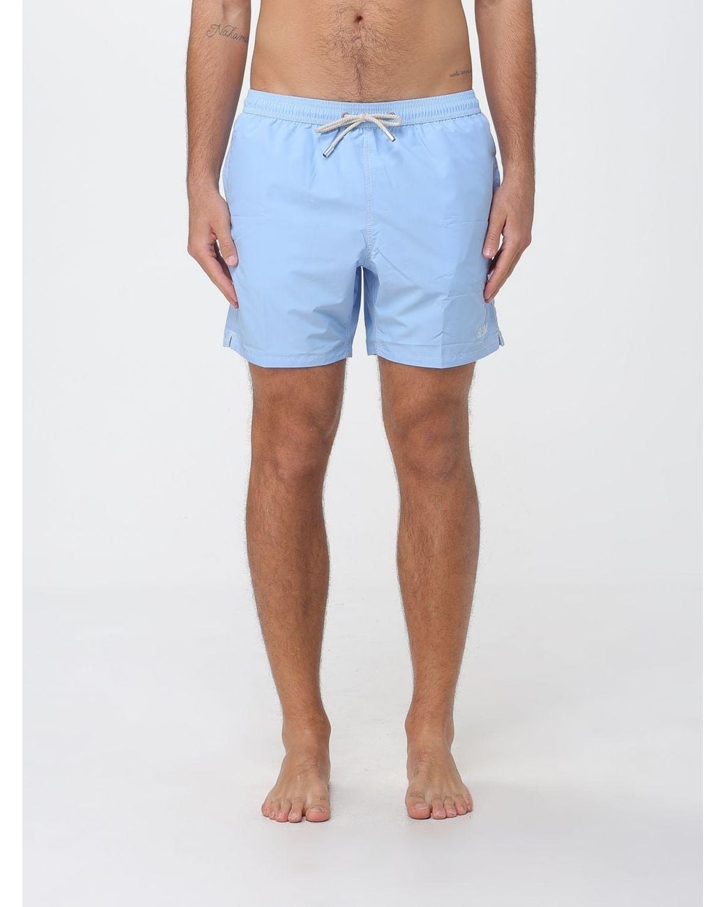 Mc2 Saint Barth Blue Checked Swimsuit for men