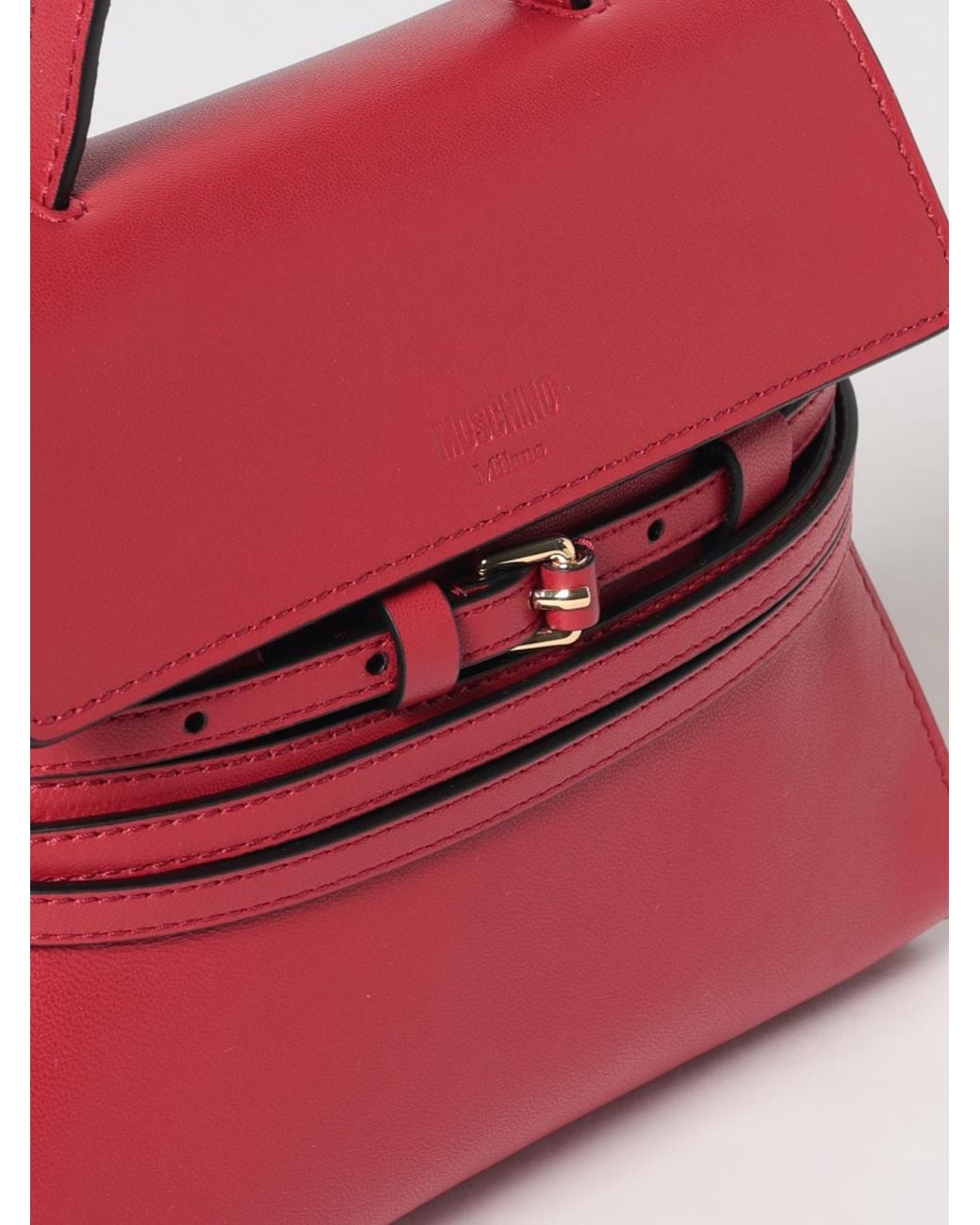 Moschino Couture Red Tie Me Leather Bag