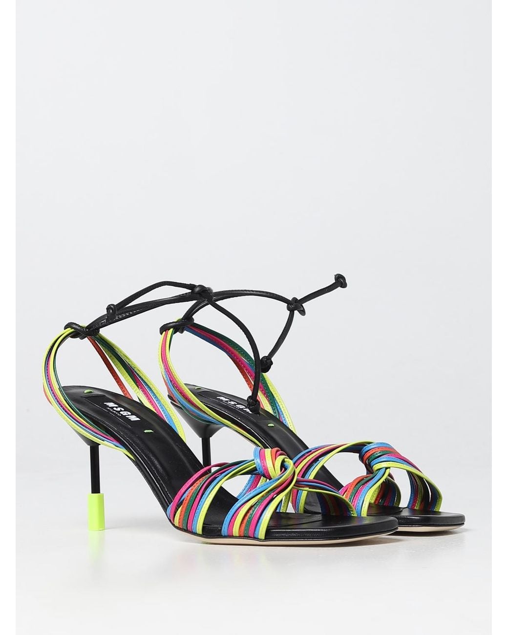 MSGM White Heeled Sandals