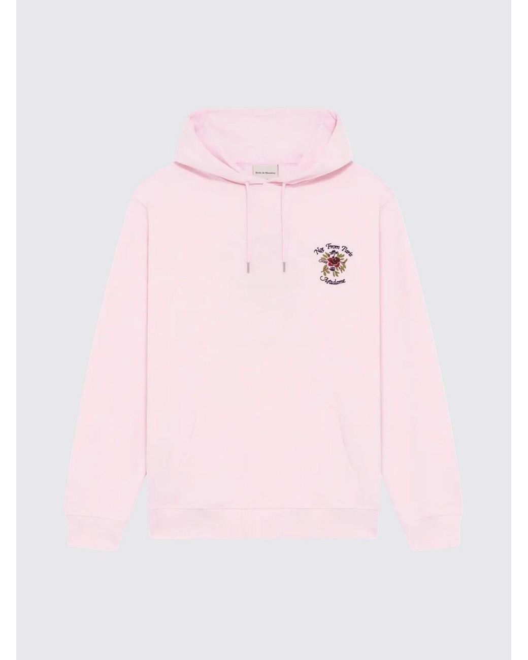 Drole de Monsieur Pink Cotton Hoodie for men