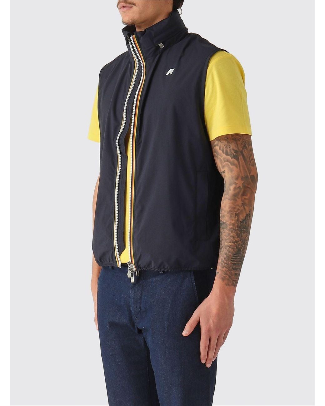 K-Way Blue Valen Recycled Fabric Vest for men