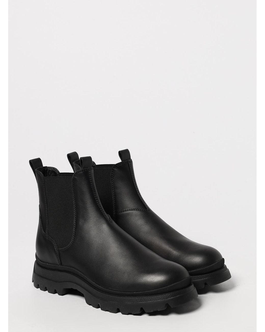 Hogan Black H692 Leather Ankle Boots for men