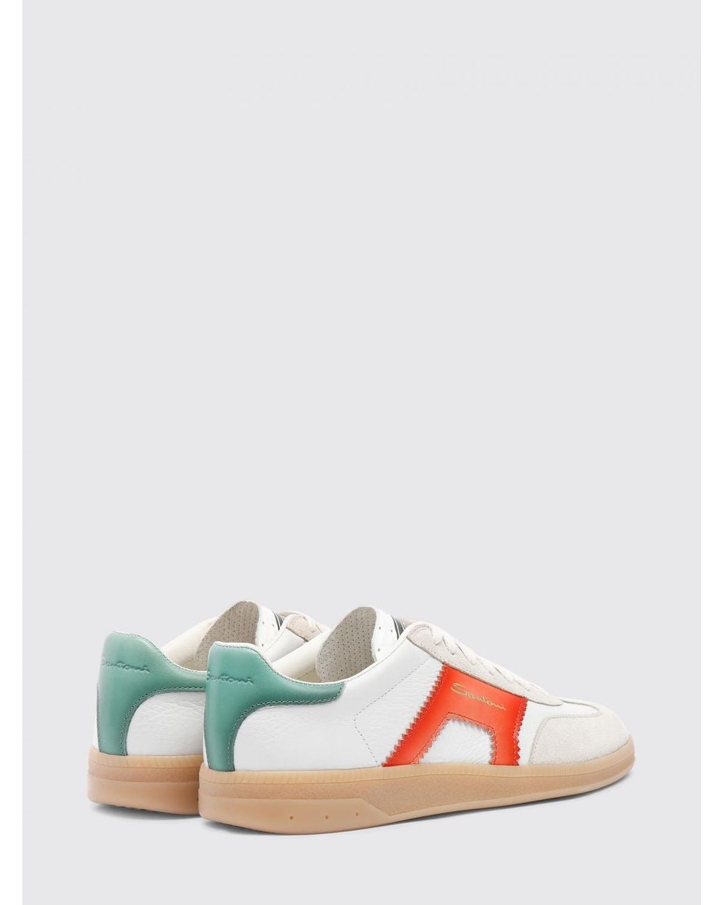 Santoni Pink Leather Oly Pulse Sneakers
