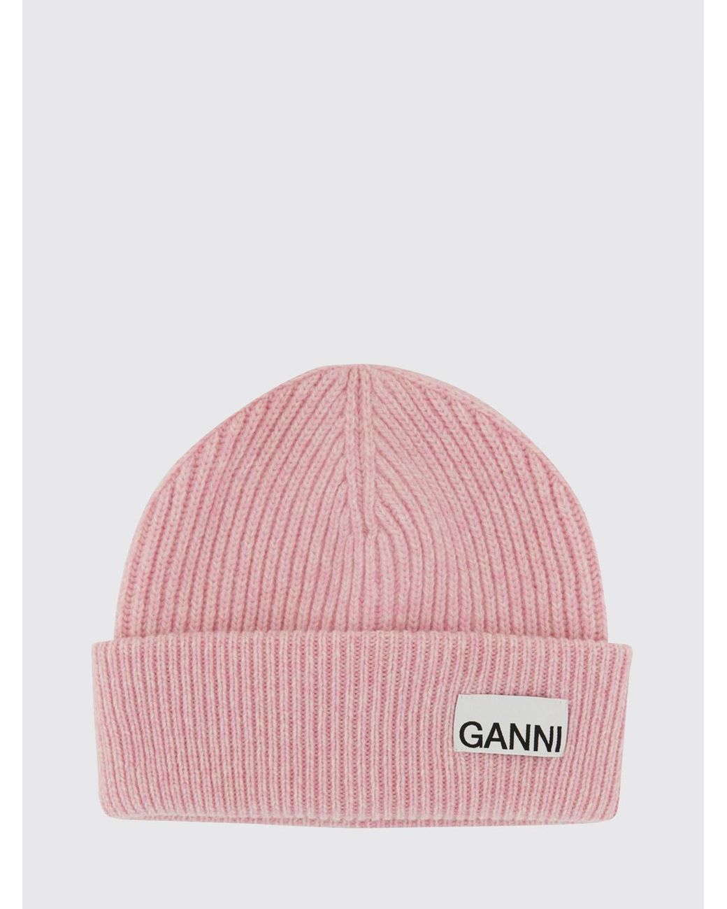 Ganni Pink Beanie Hat