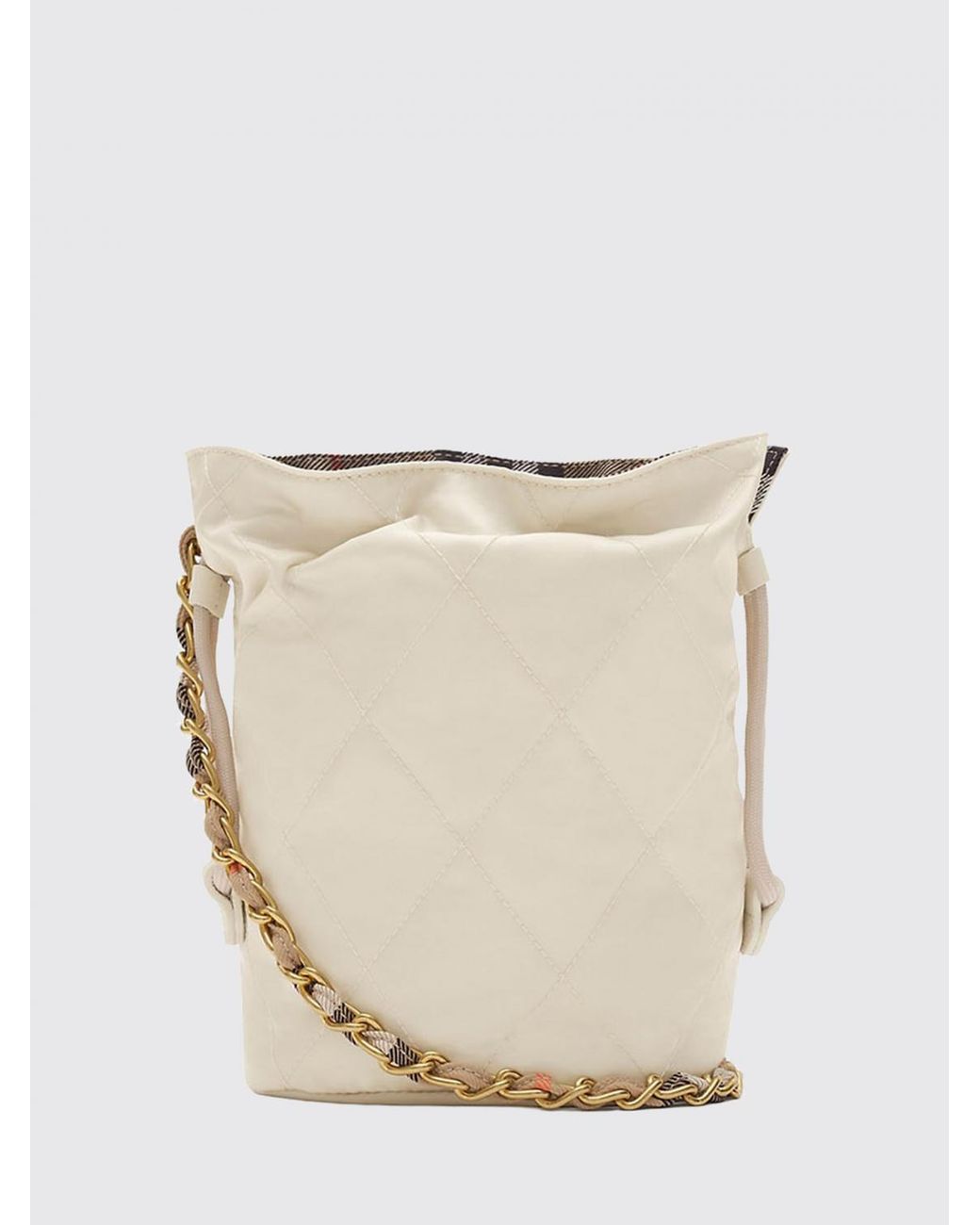 Burberry Natural Quilted Nylon Bag