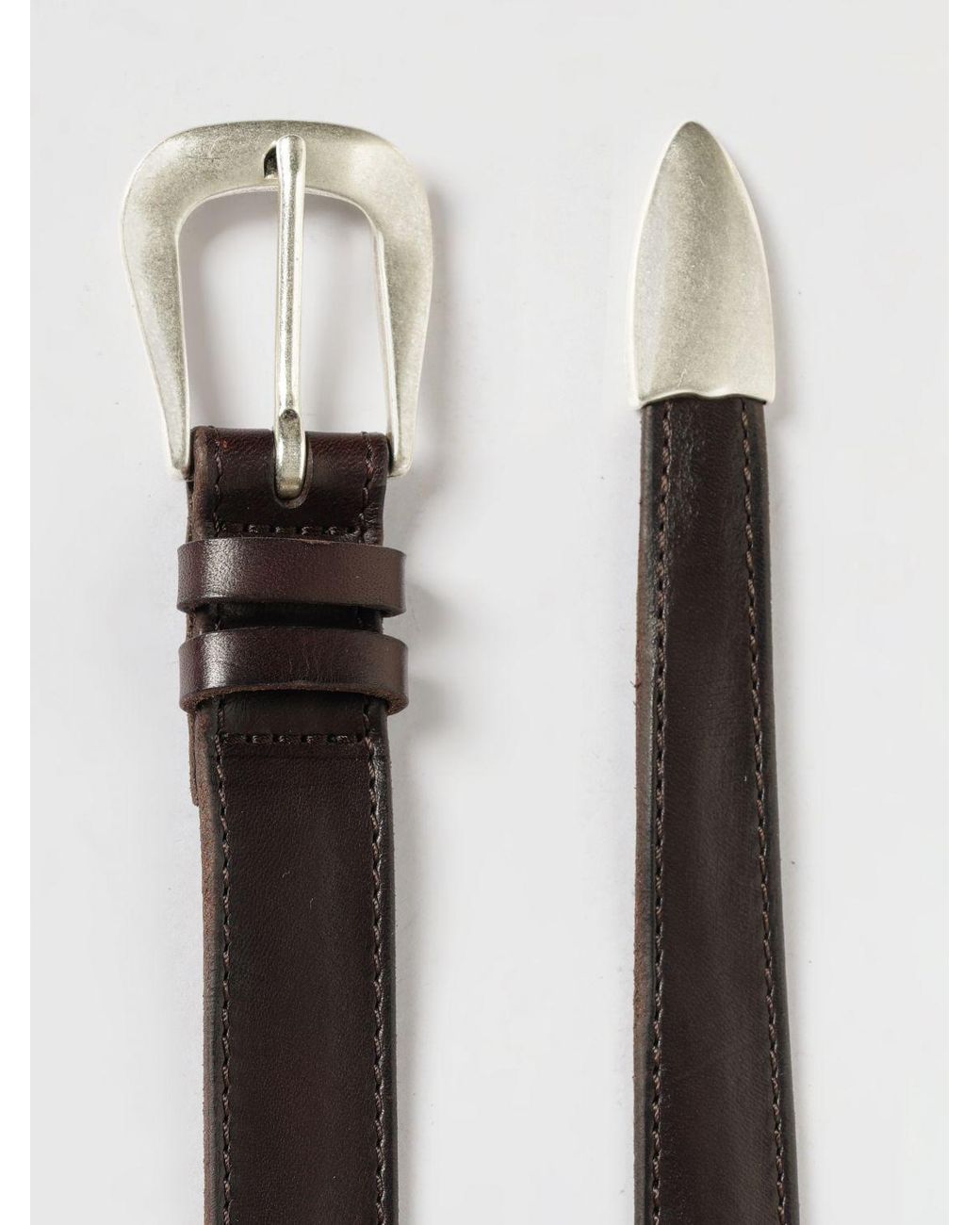 Orciani White Leather Belt