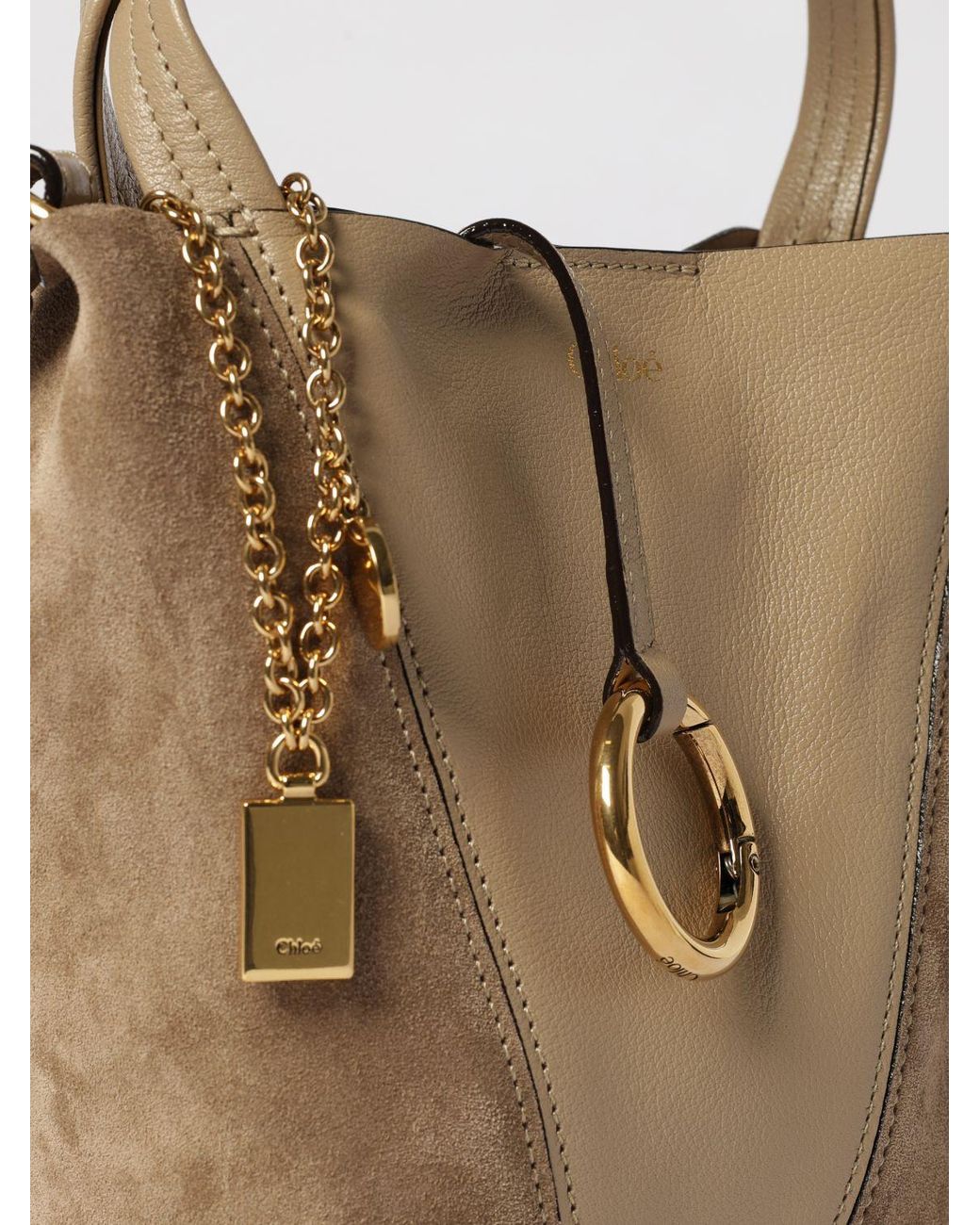 Chlo&Eacute Borsa Mini Spin di Chloé in Natural