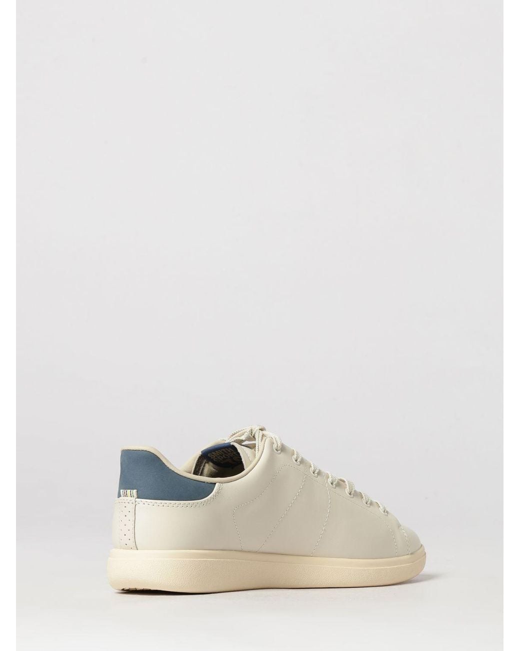 Paul Smith Natural Calfskin Low-Top Sneakers With Bicolour Design And Logo for men
