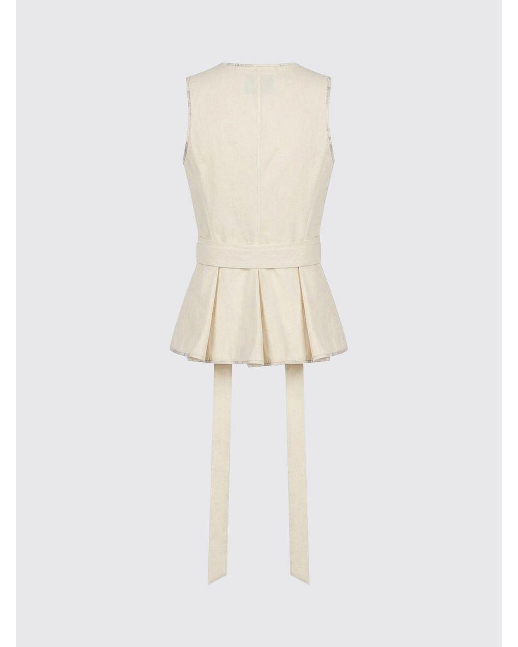 Vivienne Westwood Natural Roxy Double-Breasted Cotton Top With Off-Shoulder Design