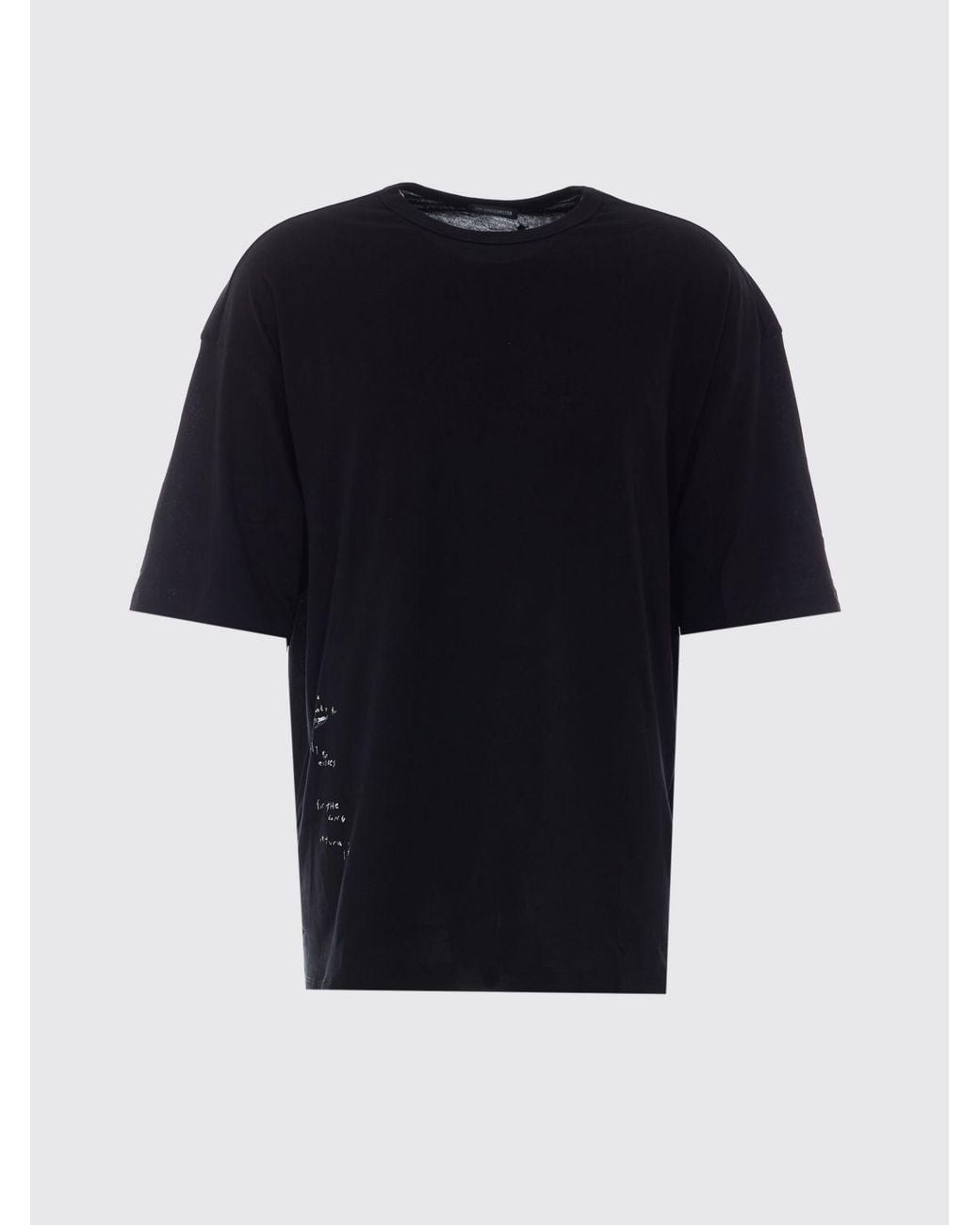 Ann Demeulemeester Black Relaxed Fit Cotton T-Shirt With Graphic Print for men
