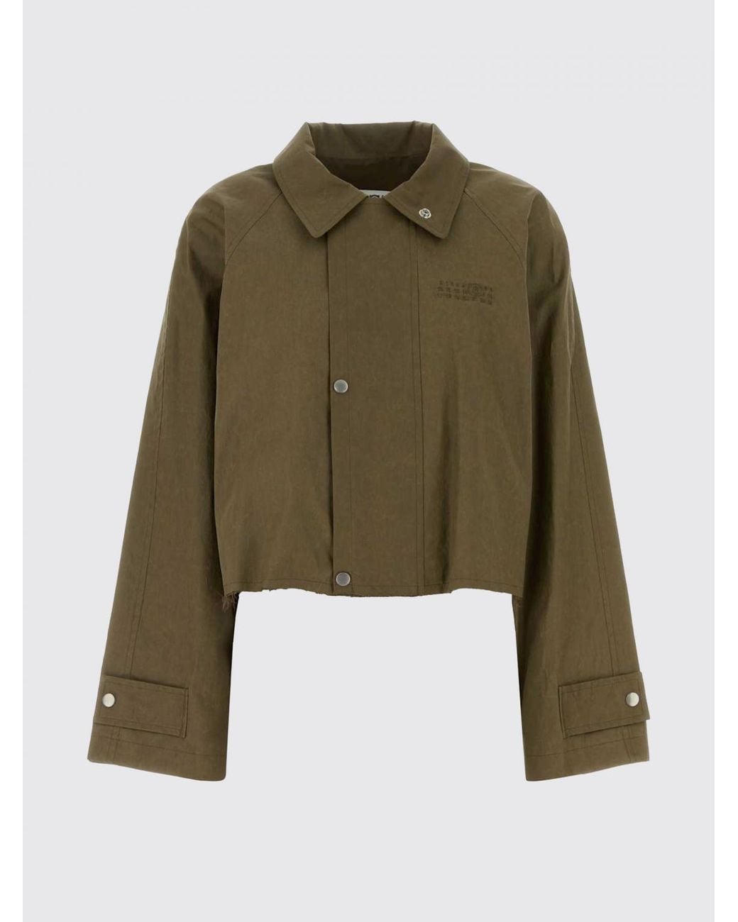 MM6 by Maison Margiela Green Double-Breasted Shirt Jacket